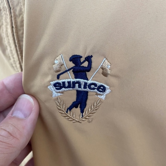 Sunice Men's Yellowish-Tan Mesh Lined Golf Windbreaker Pullover Jacket Medium - Picture 6 of 16